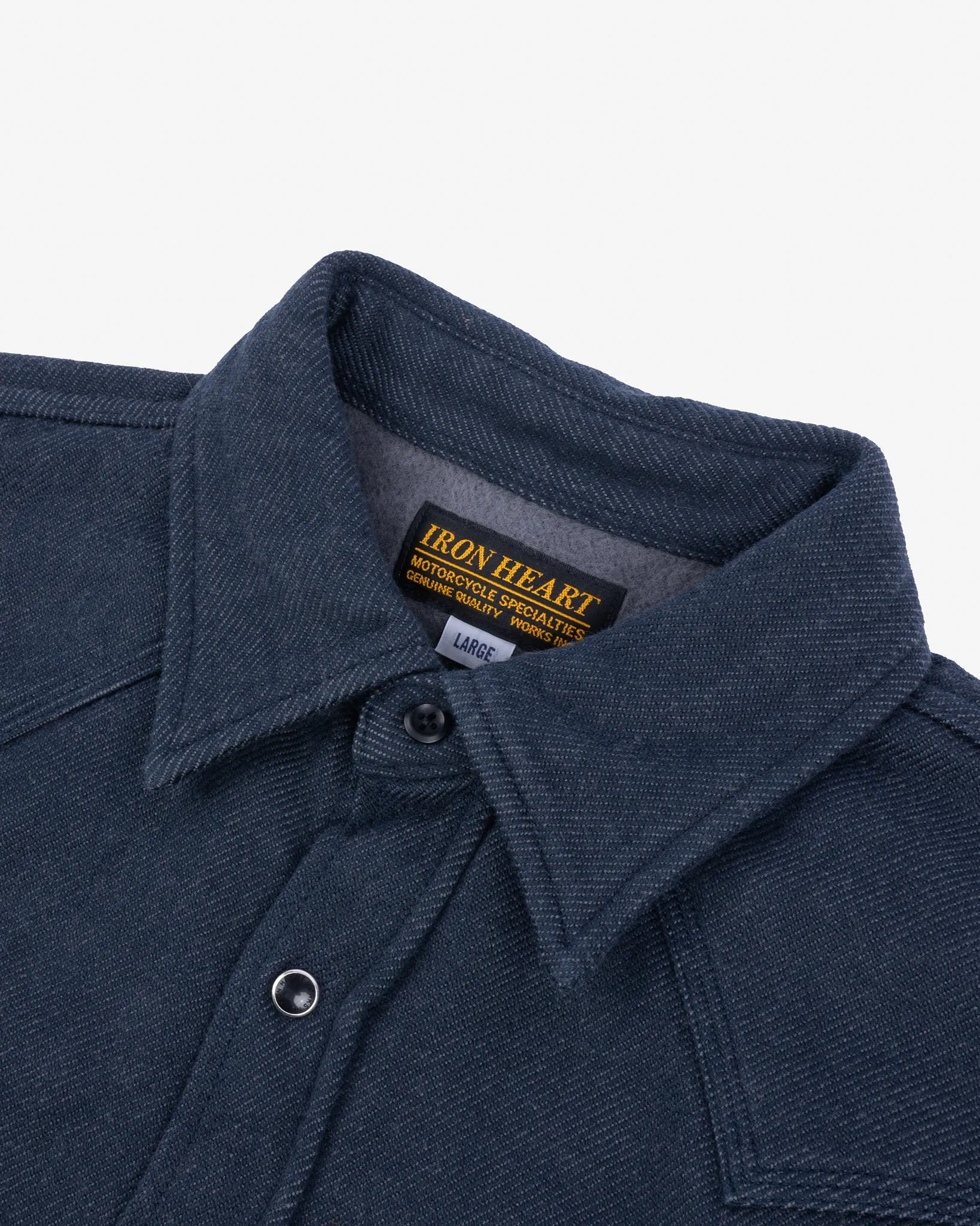 12oz Ultra Heavy Flannel Western Shirt - Navy