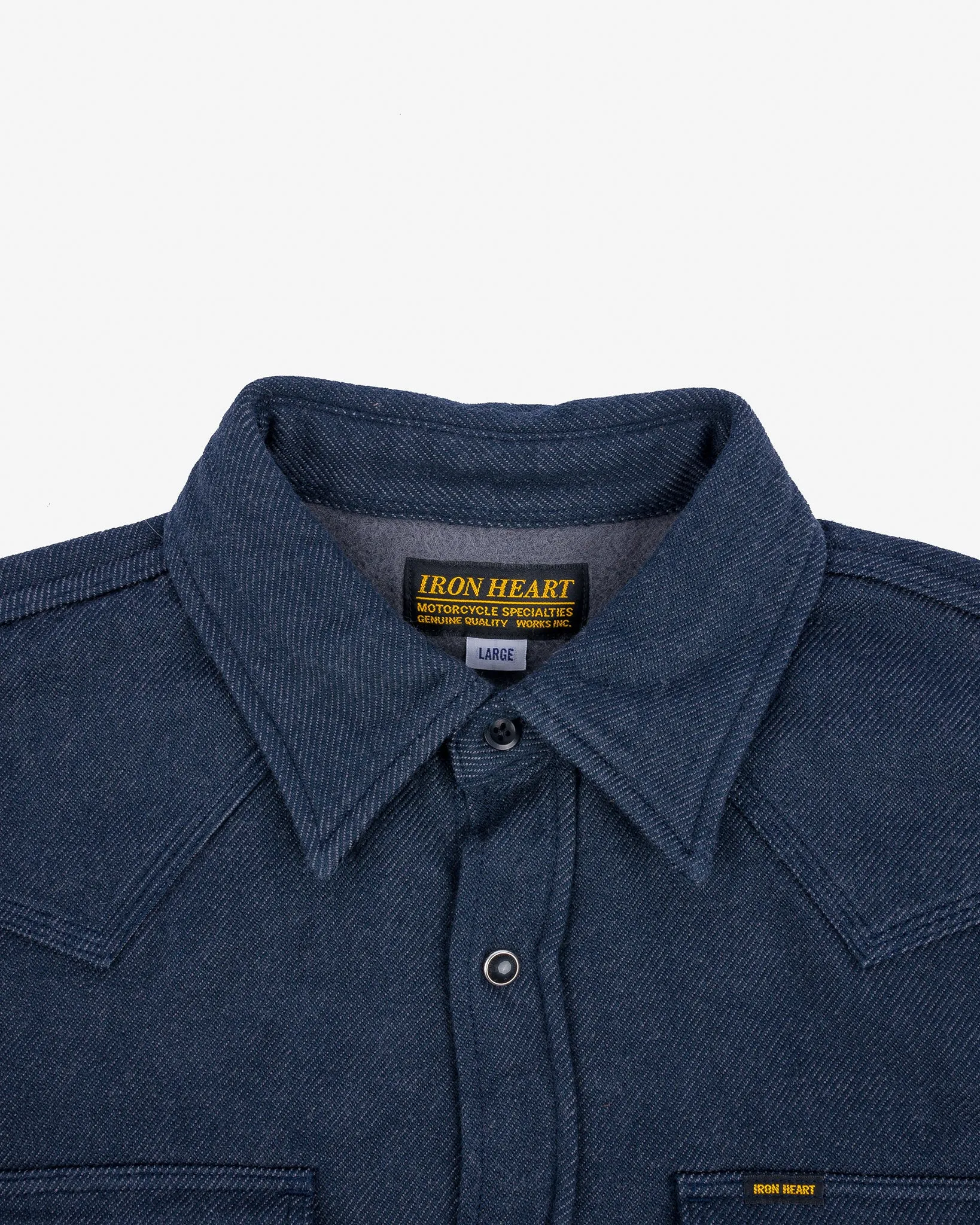 12oz Ultra Heavy Flannel Western Shirt - Navy