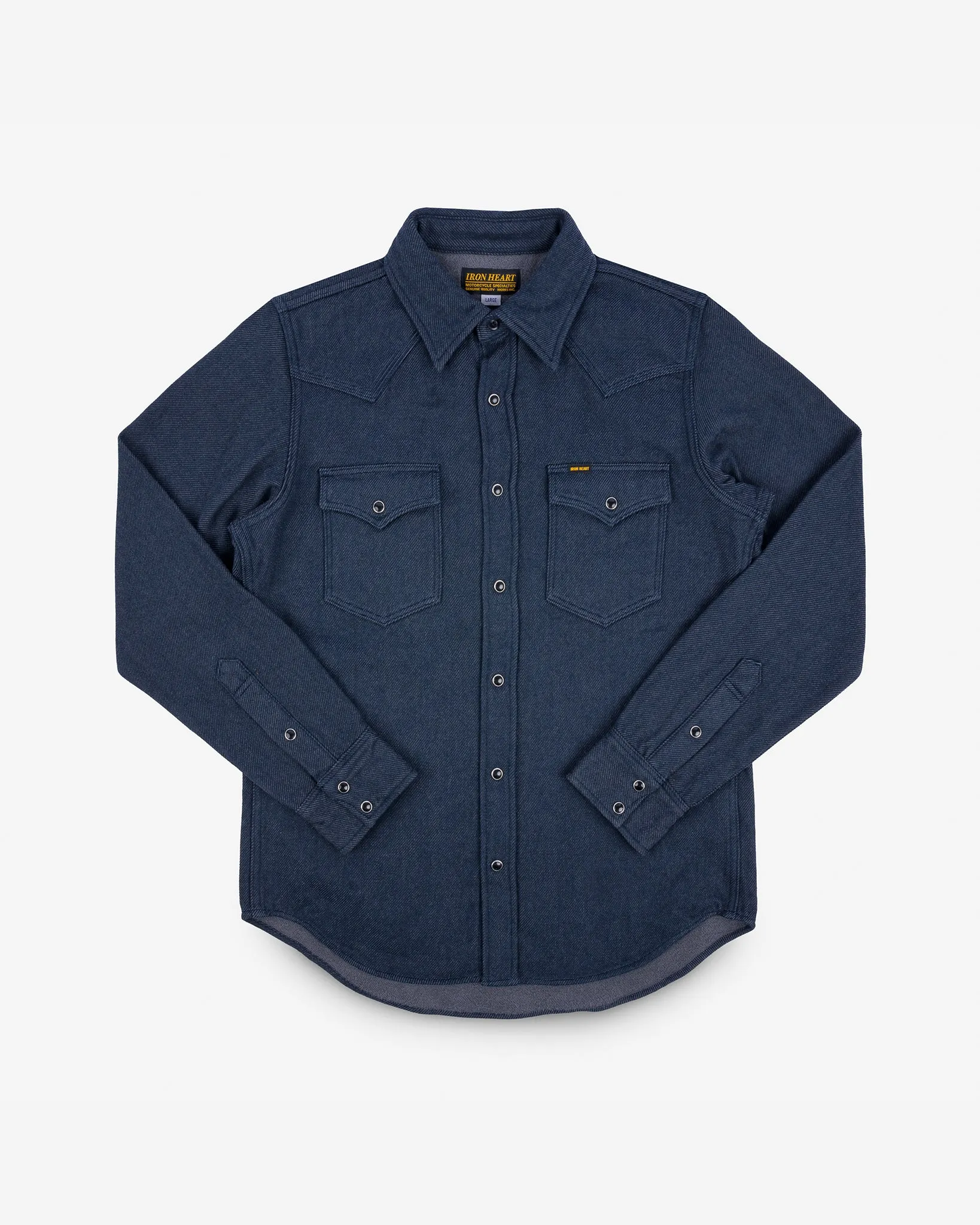 12oz Ultra Heavy Flannel Western Shirt - Navy