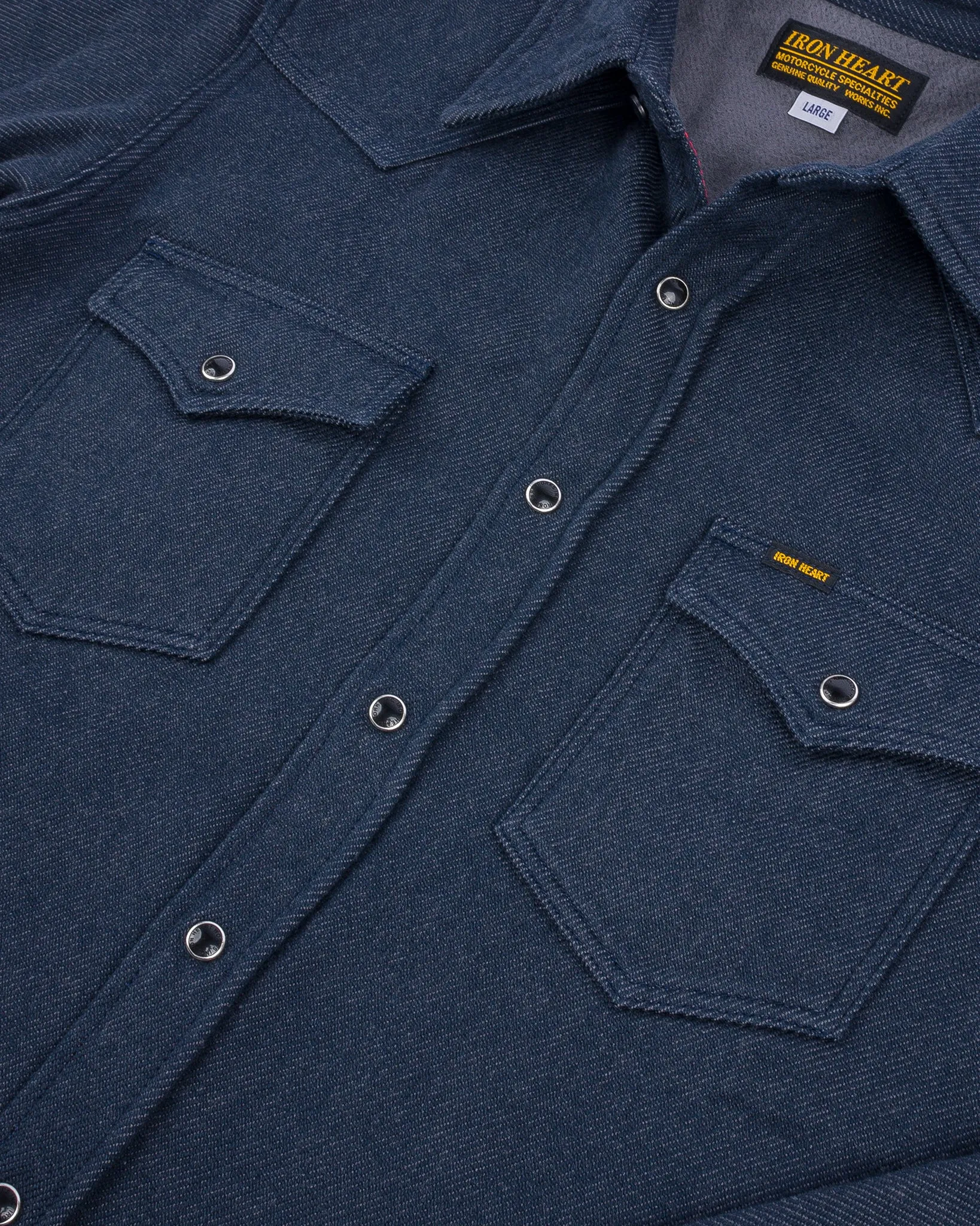 12oz Ultra Heavy Flannel Western Shirt - Navy
