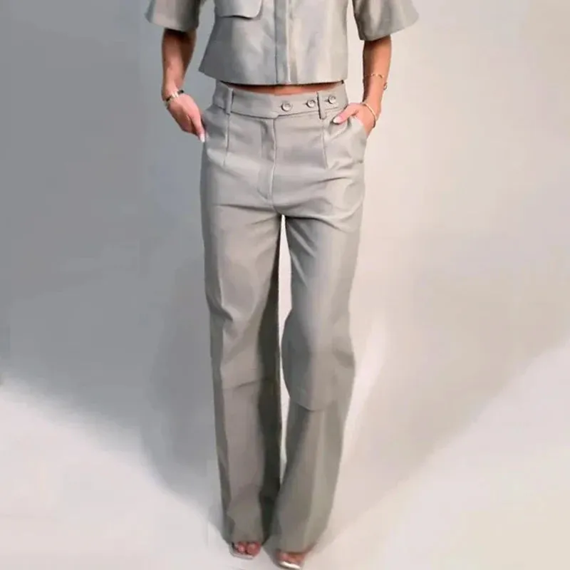 2 Piece Sets - Summer Lapel Chic Hollow Out Short