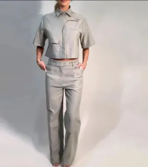 2 Piece Sets - Summer Lapel Chic Hollow Out Short