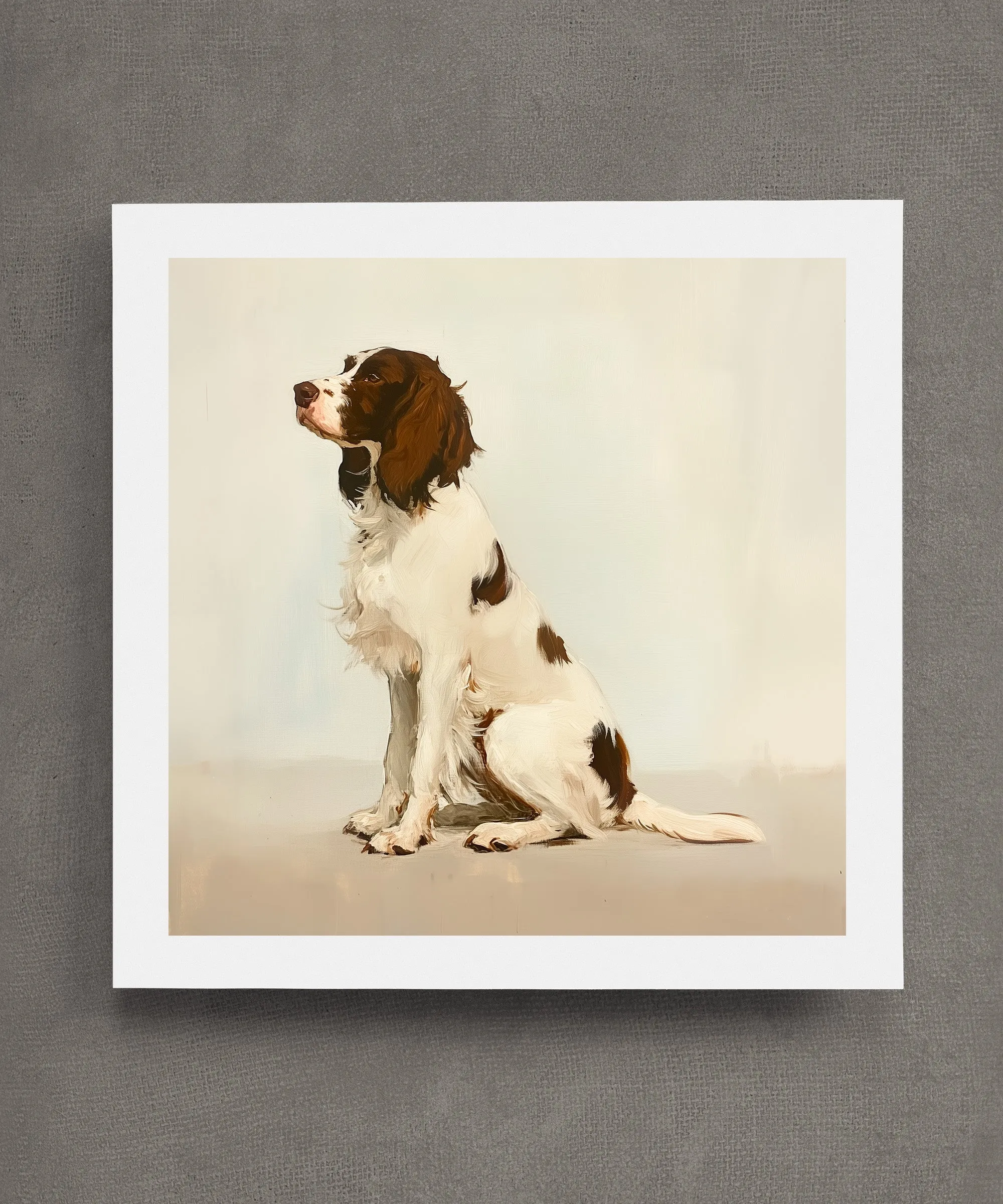 A Seated Springer Spaniel