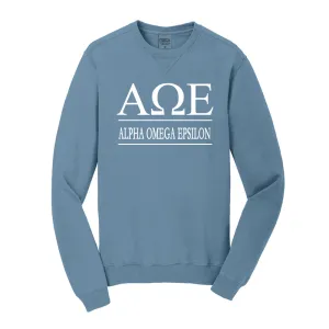 Alpha Omega Epsilon Vintage Color Crewneck Sweatshirt