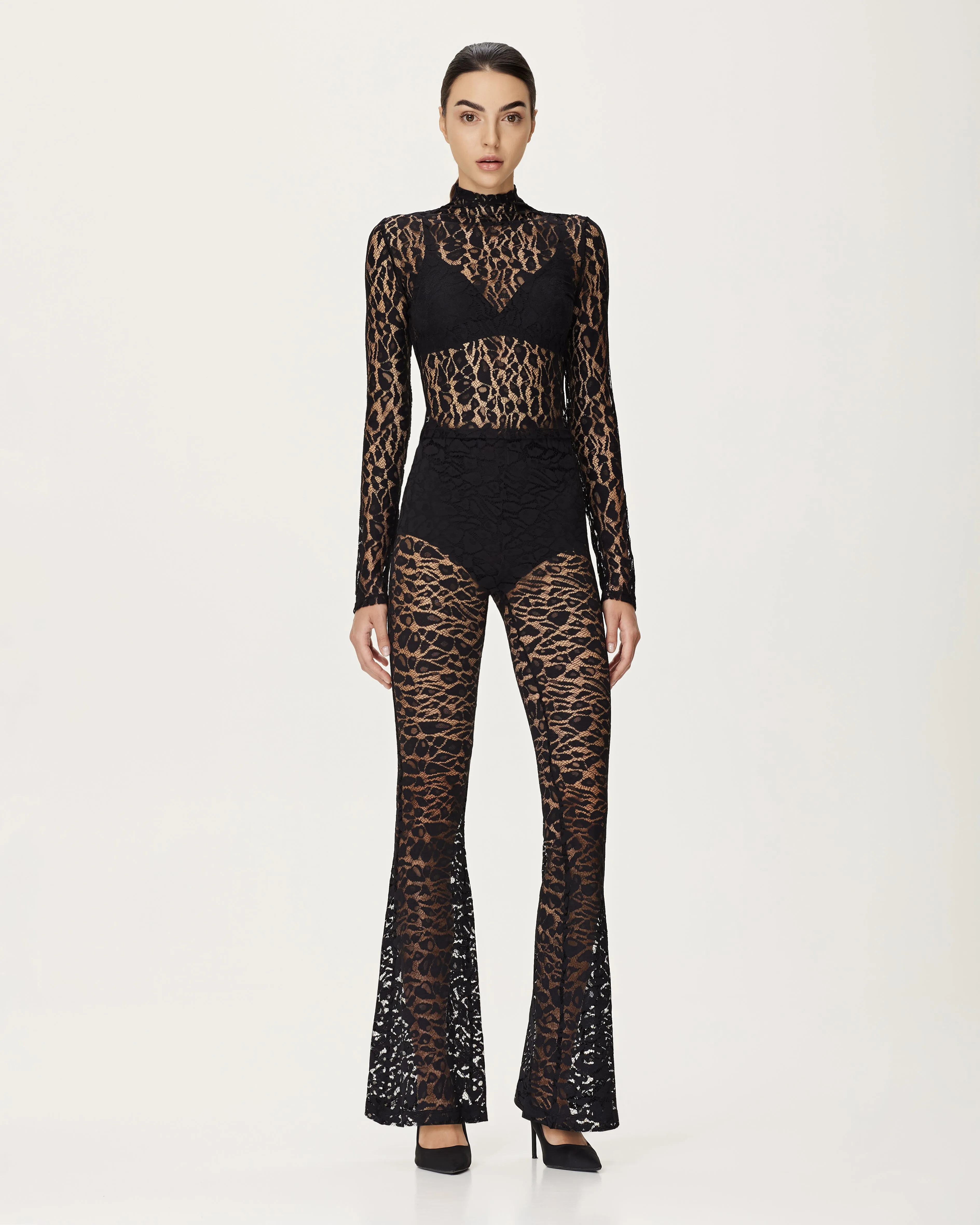 Animalier Stretch-Lace Trousers