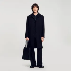Apollo Wool Broadcloth Coat Black