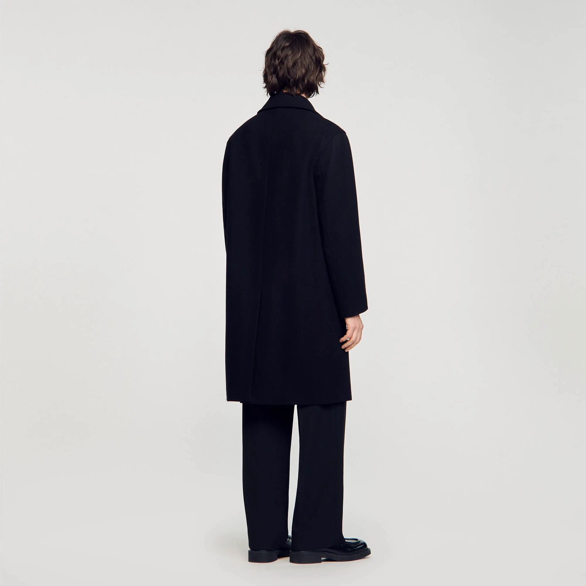Apollo Wool Broadcloth Coat Black