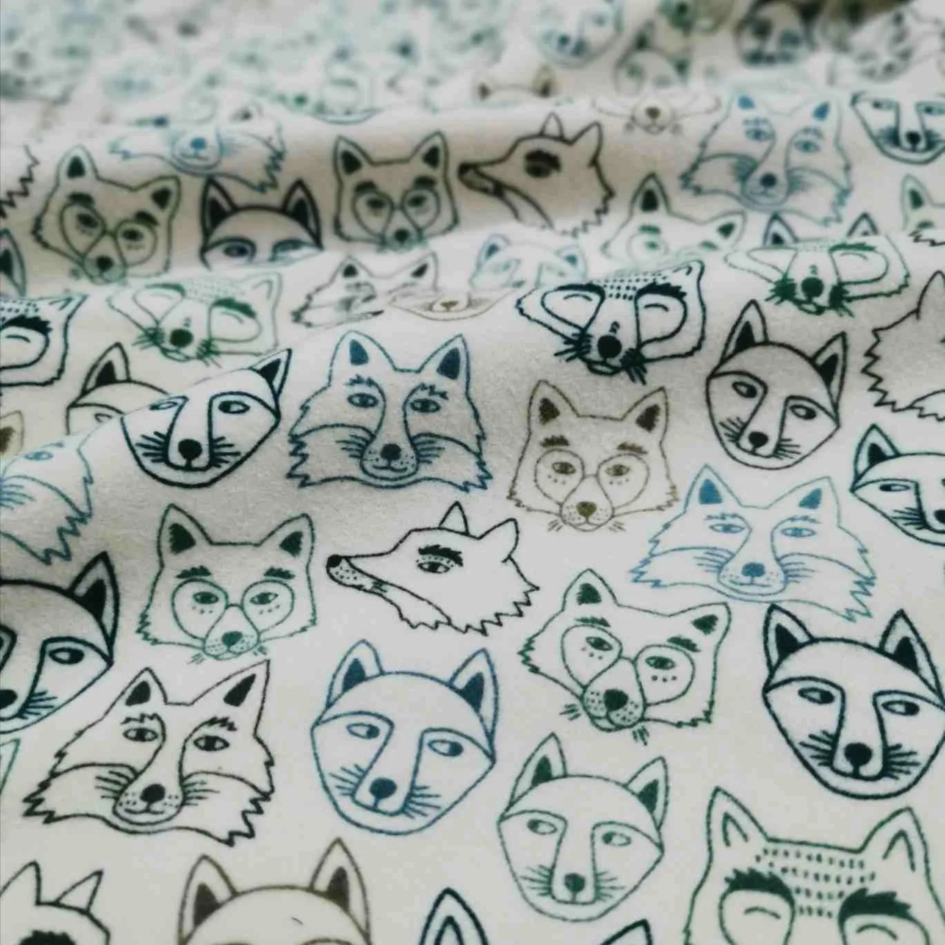Art Gallery Brushed Cotton Flannelette, Hello Fox Sycamore
