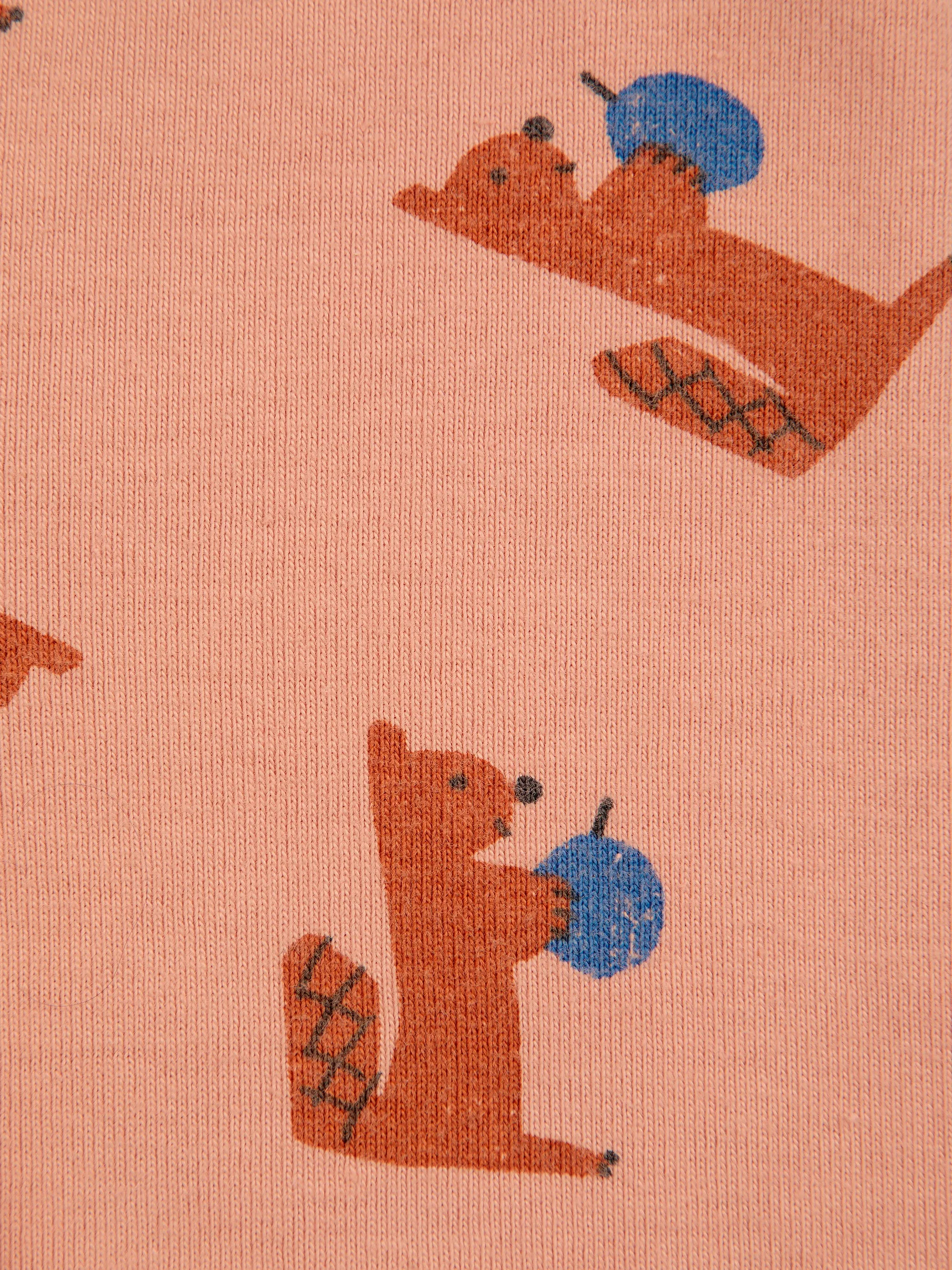 Baby Hungry Squirrel all over Leggings, Light Brown