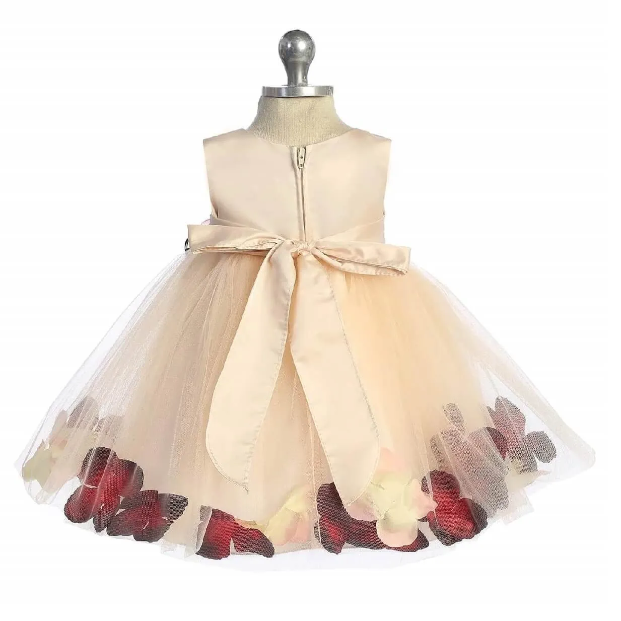 Baby Kenza - Blush and Burgundy Petals
