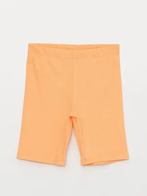 Basic Elastic Waist Girl Short Leggings