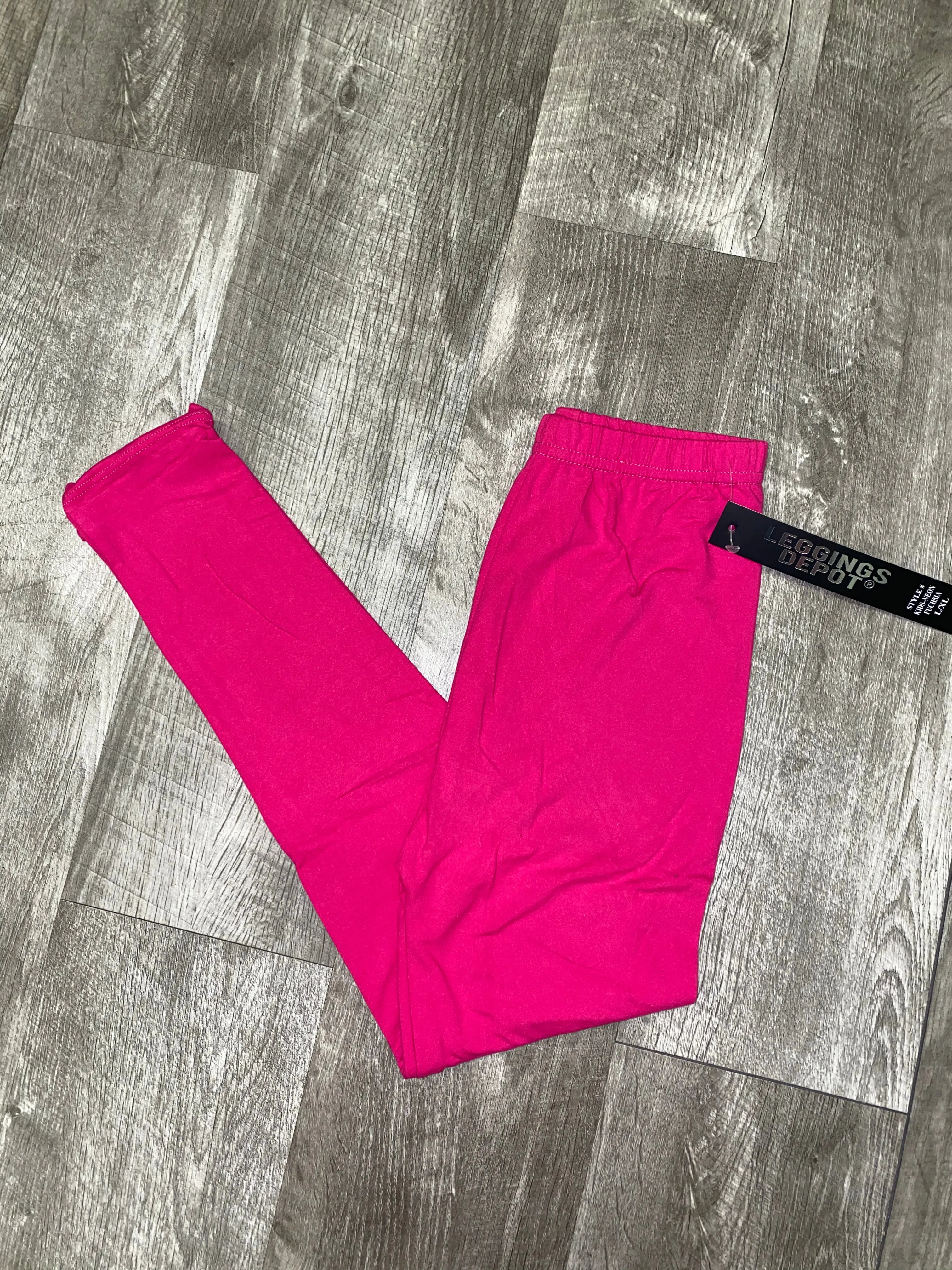 Basic Solid Color Kid Leggings