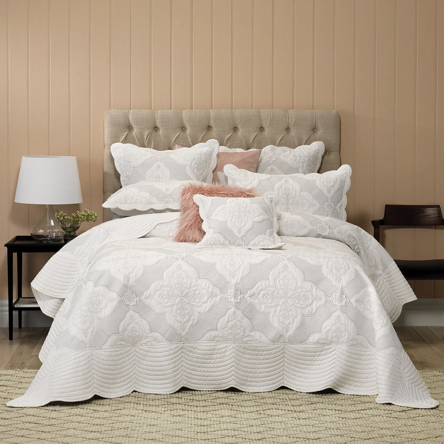 Bianca Bedding MADISON BEDSPREAD SET WHITE