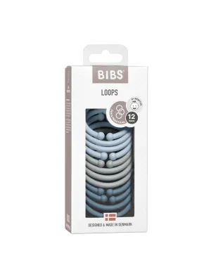 BIBS Loops 12 PK Baby Blue / Cloud / Petrol ONE SIZE (Min. of 2 PK, multiples of 2 PK)