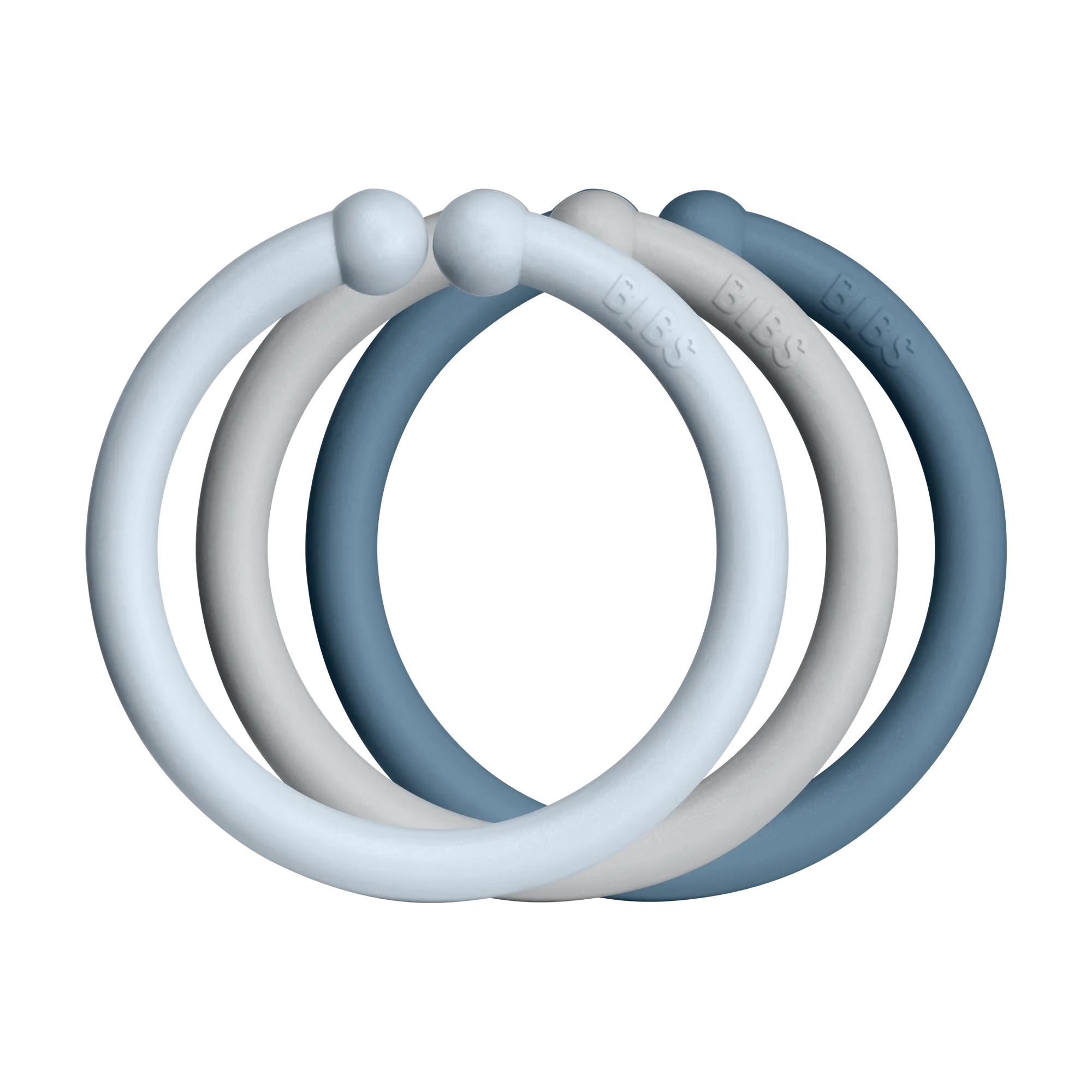 BIBS Loops 12 PK Baby Blue / Cloud / Petrol ONE SIZE (Min. of 2 PK, multiples of 2 PK)