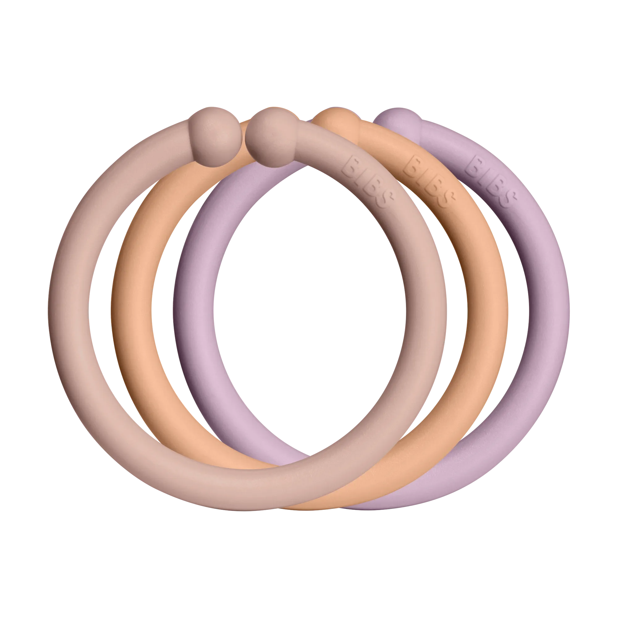 BIBS Loops 12 PK Blush / Peach / Dusky Lilac ONE SIZE (Min. of 2 PK, multiples of 2 PK)