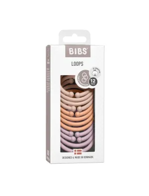 BIBS Loops 12 PK Blush / Peach / Dusky Lilac ONE SIZE (Min. of 2 PK, multiples of 2 PK)