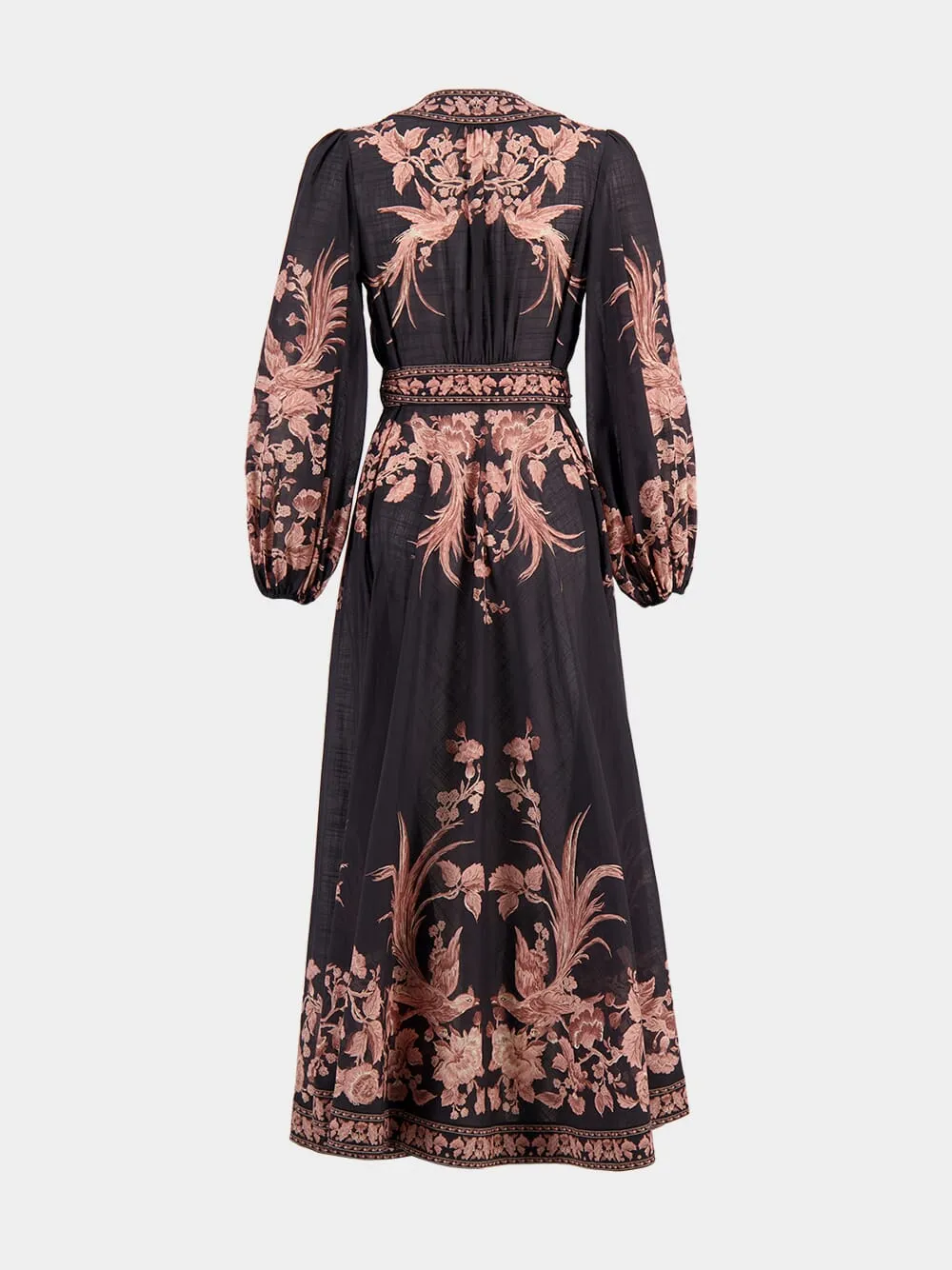 Black Bird Floral Waverly Wrap Dress