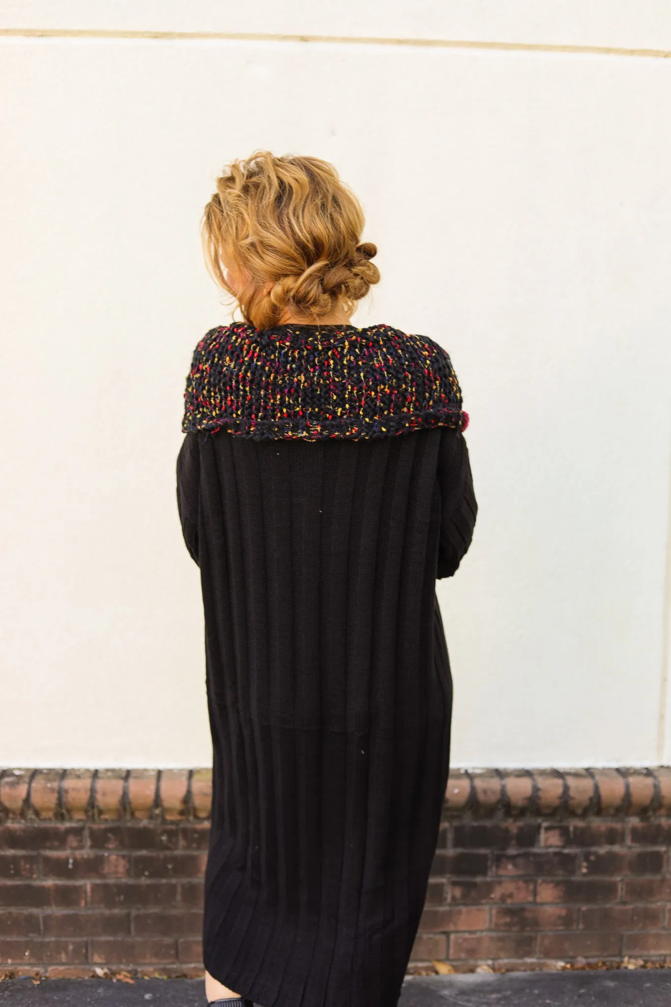 Black Cable Sweater Dress