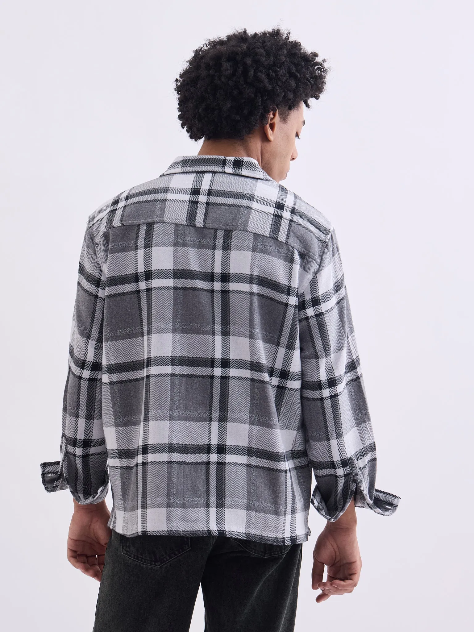 Black Flannel Overshirt