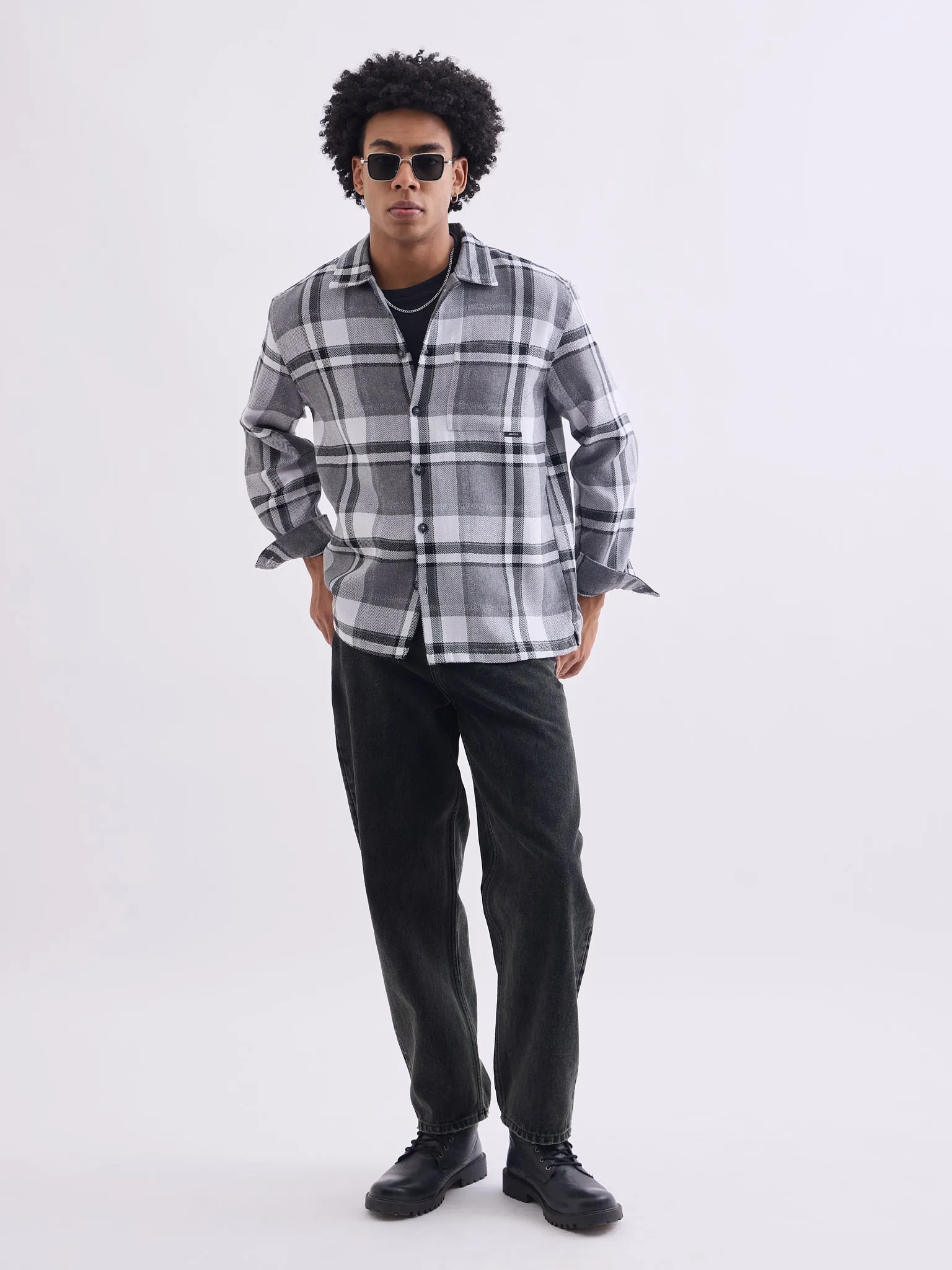 Black Flannel Overshirt