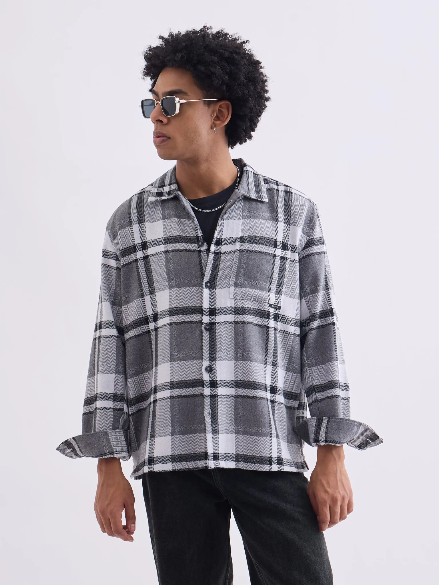 Black Flannel Overshirt