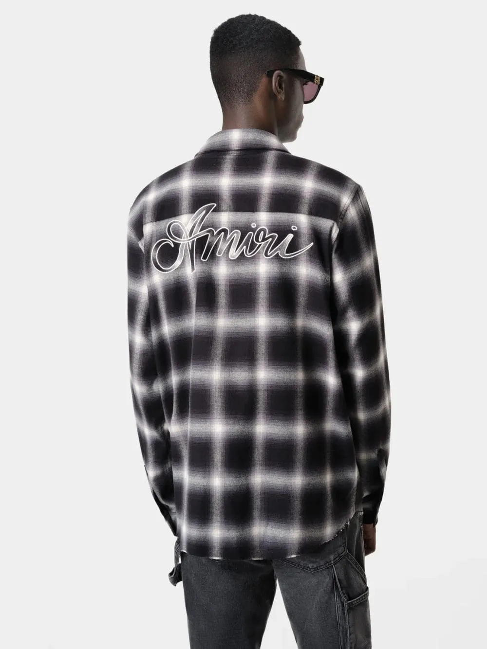 Black Swirl Flannel Shirt