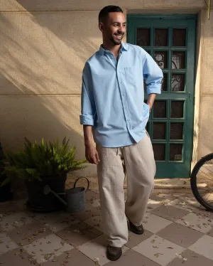Blue Oversized Oxford Shirt
