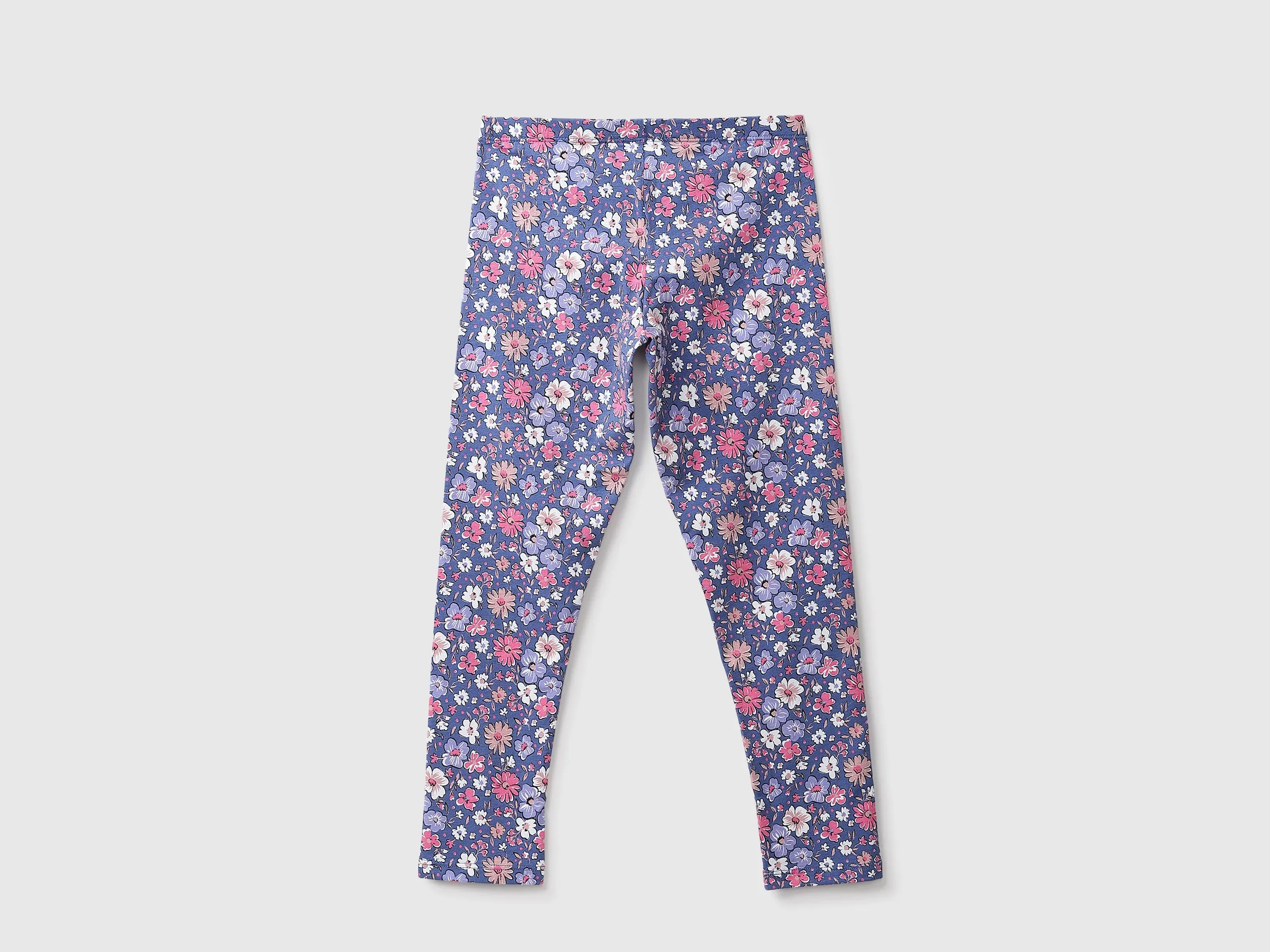 Blue Printed Leggings