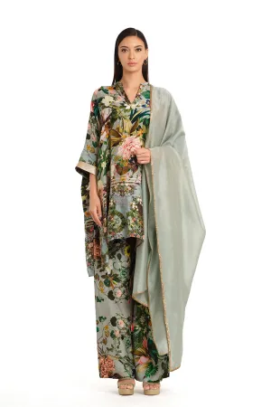 Botanical high low tunic set
