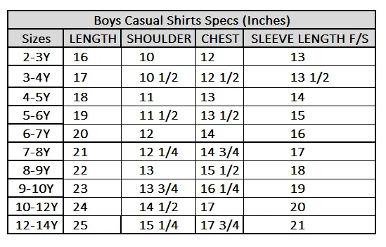 Boys Oxford Casual Shirt (Skate Zone)-NAVY