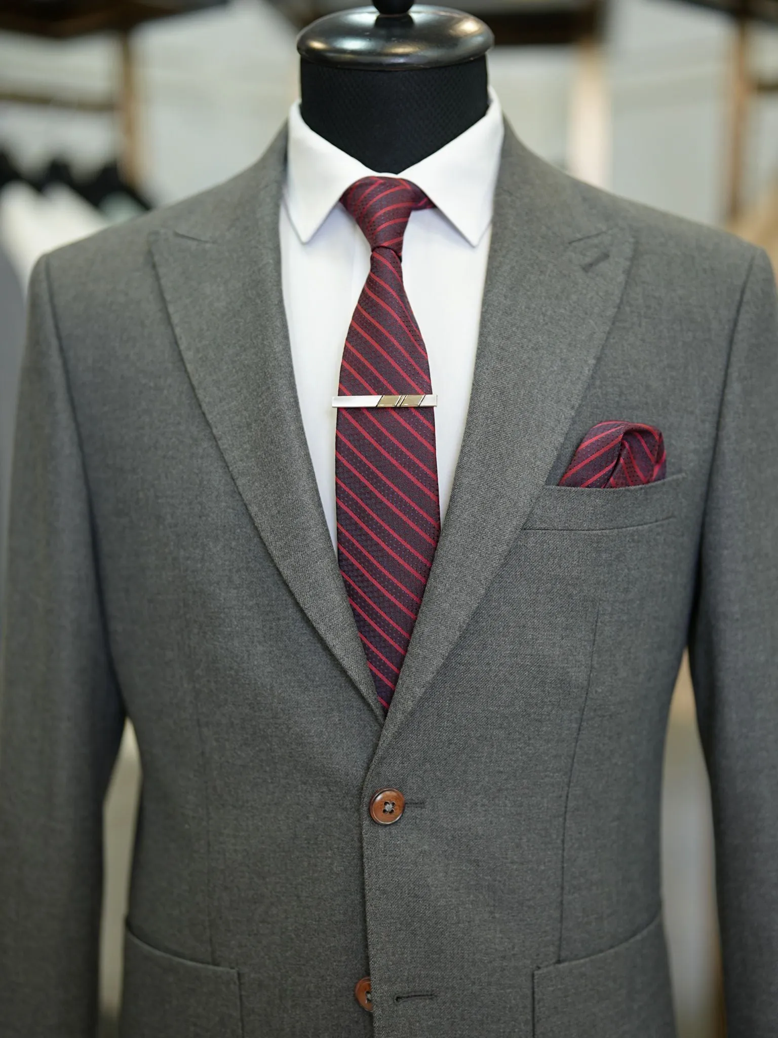Brabion Vicenza Dark Gray Slim Fit 2 Piece Suit - Elevate Your Wardrobe
