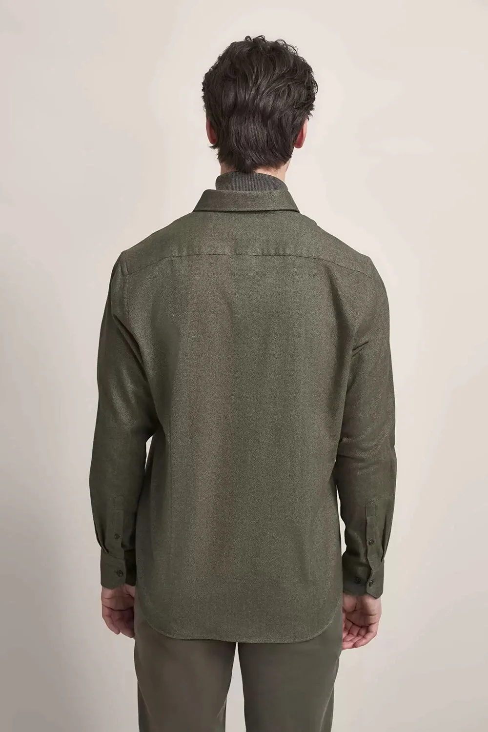BUGATTI HERRINGBONE COTTON L/S SHIRT 68311B
