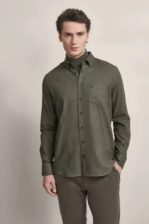 BUGATTI HERRINGBONE COTTON L/S SHIRT 68311B