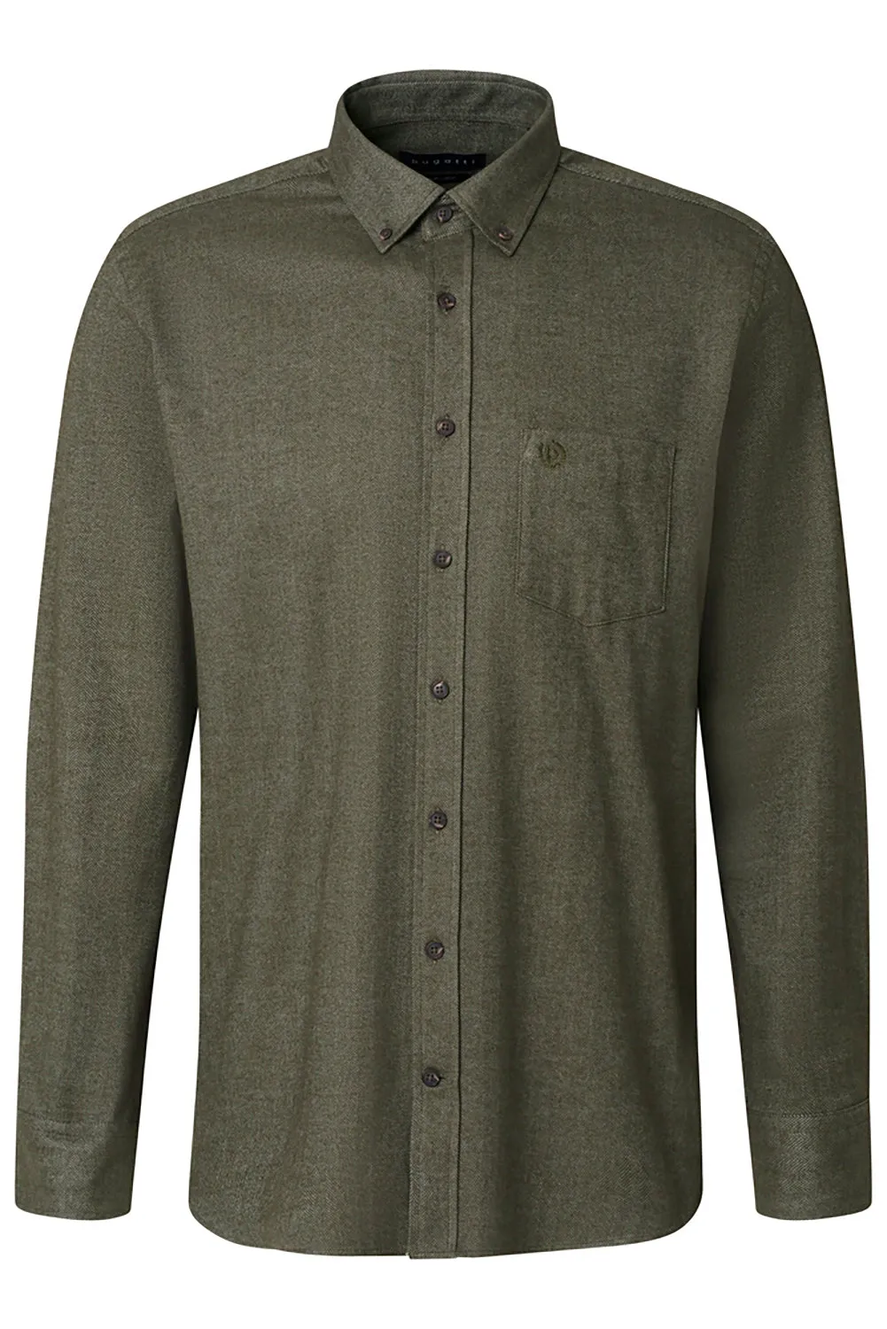 BUGATTI HERRINGBONE COTTON L/S SHIRT 68311B