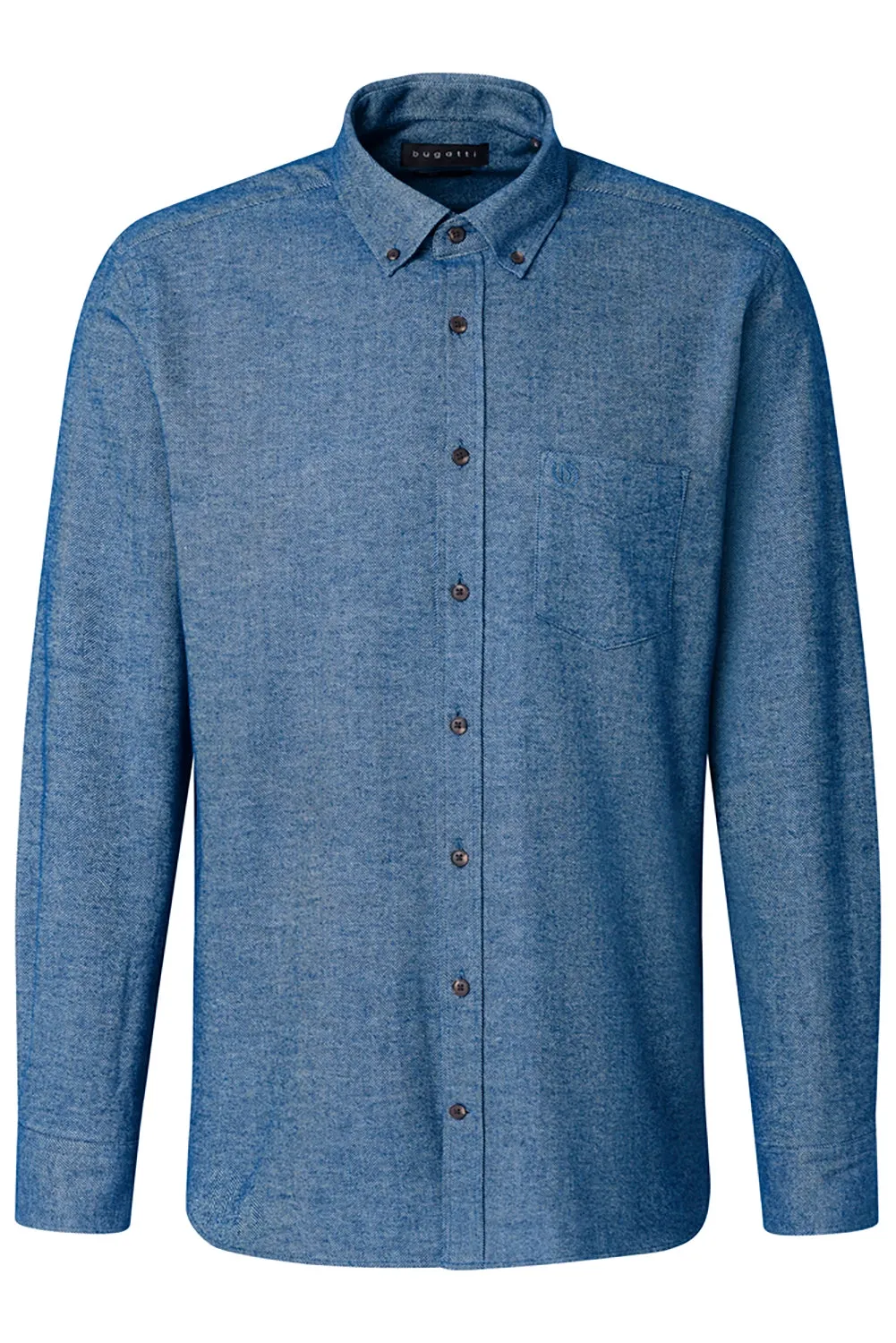 BUGATTI HERRINGBONE COTTON L/S SHIRT 68311B