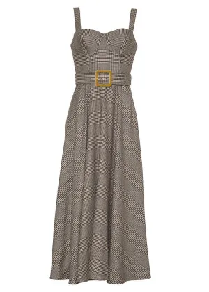 Calypso Dress (Glen Houndstooth Plaid)