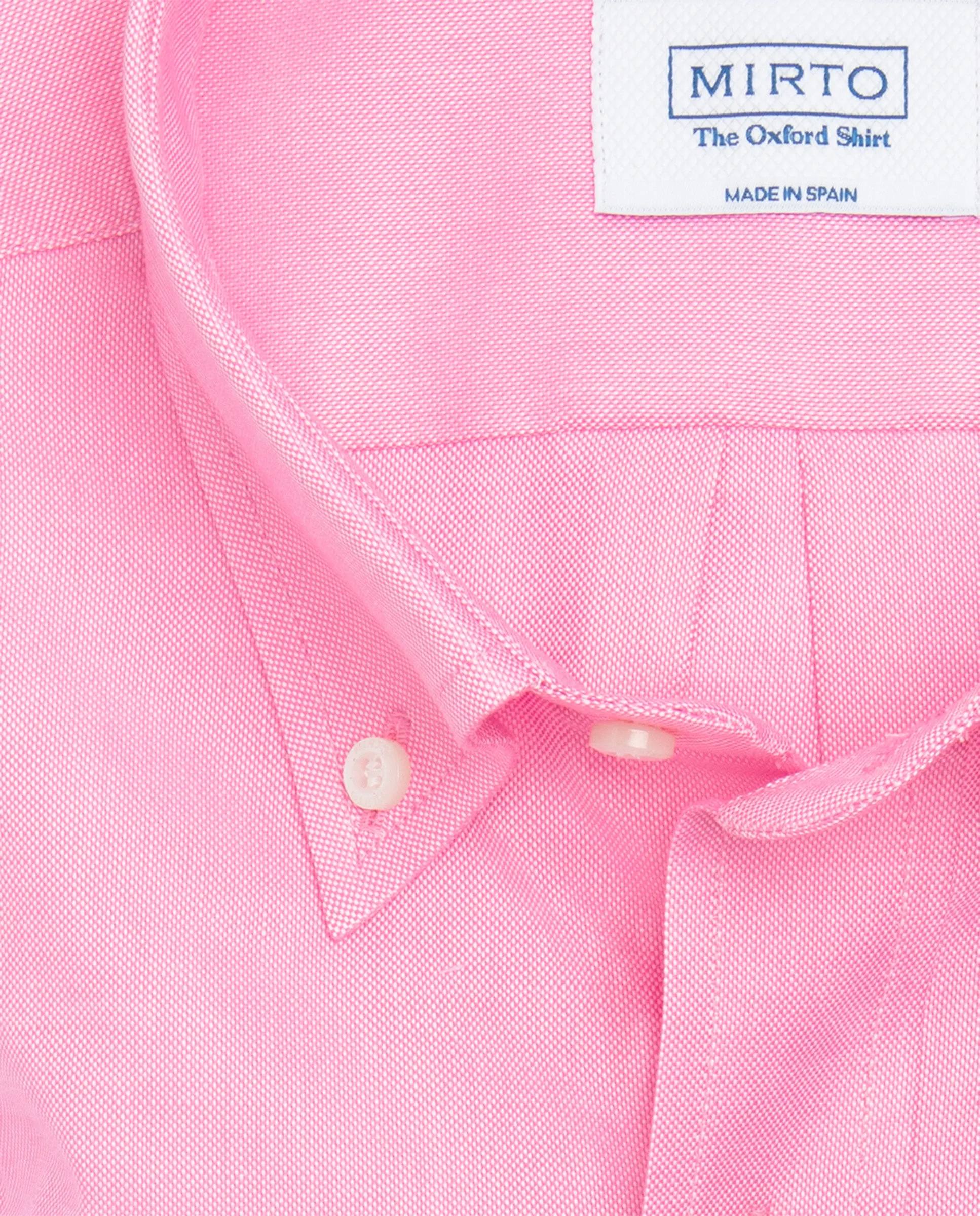 Camisa casual oxford manga larga rosa