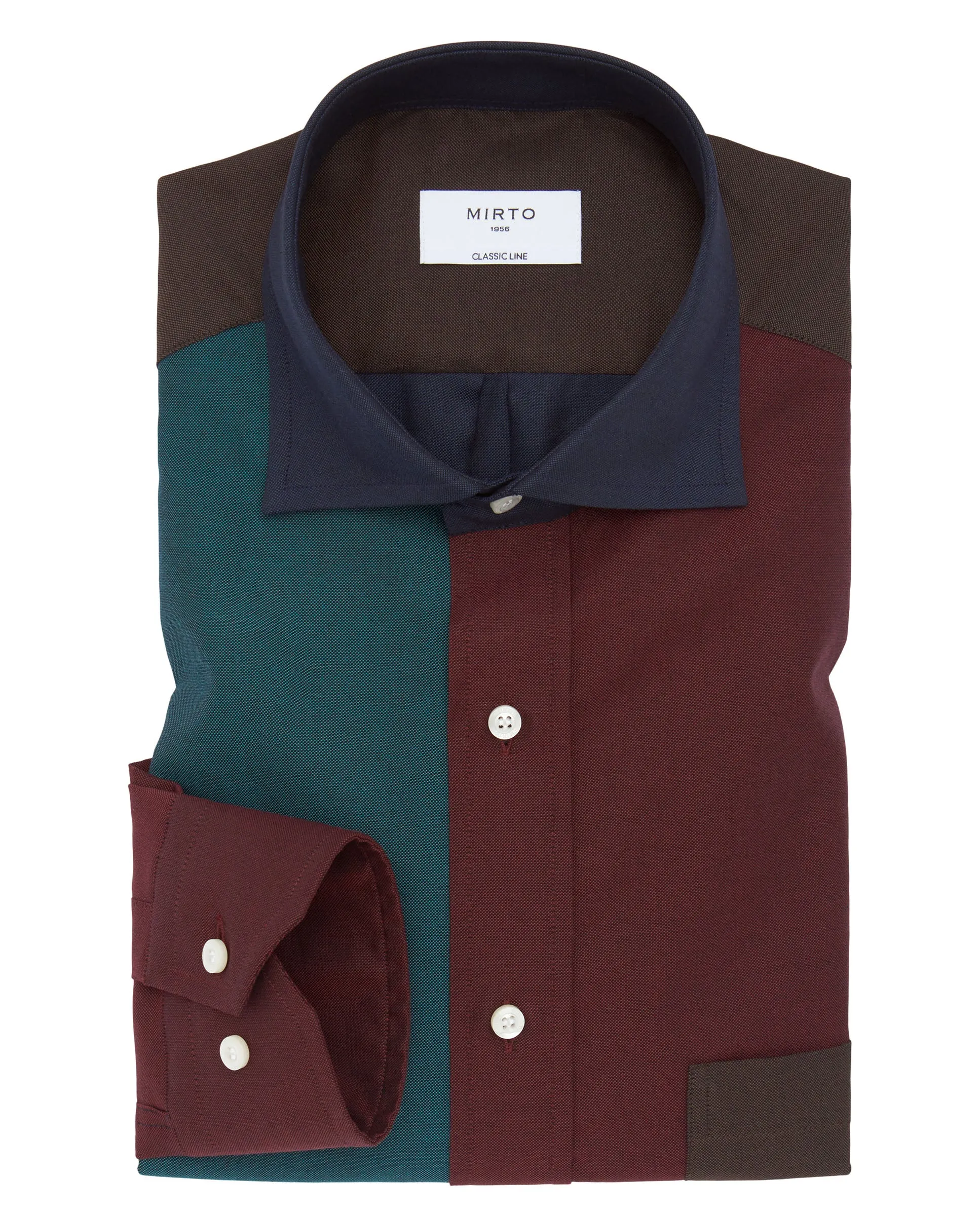 Camisa casual patchwork multicolor