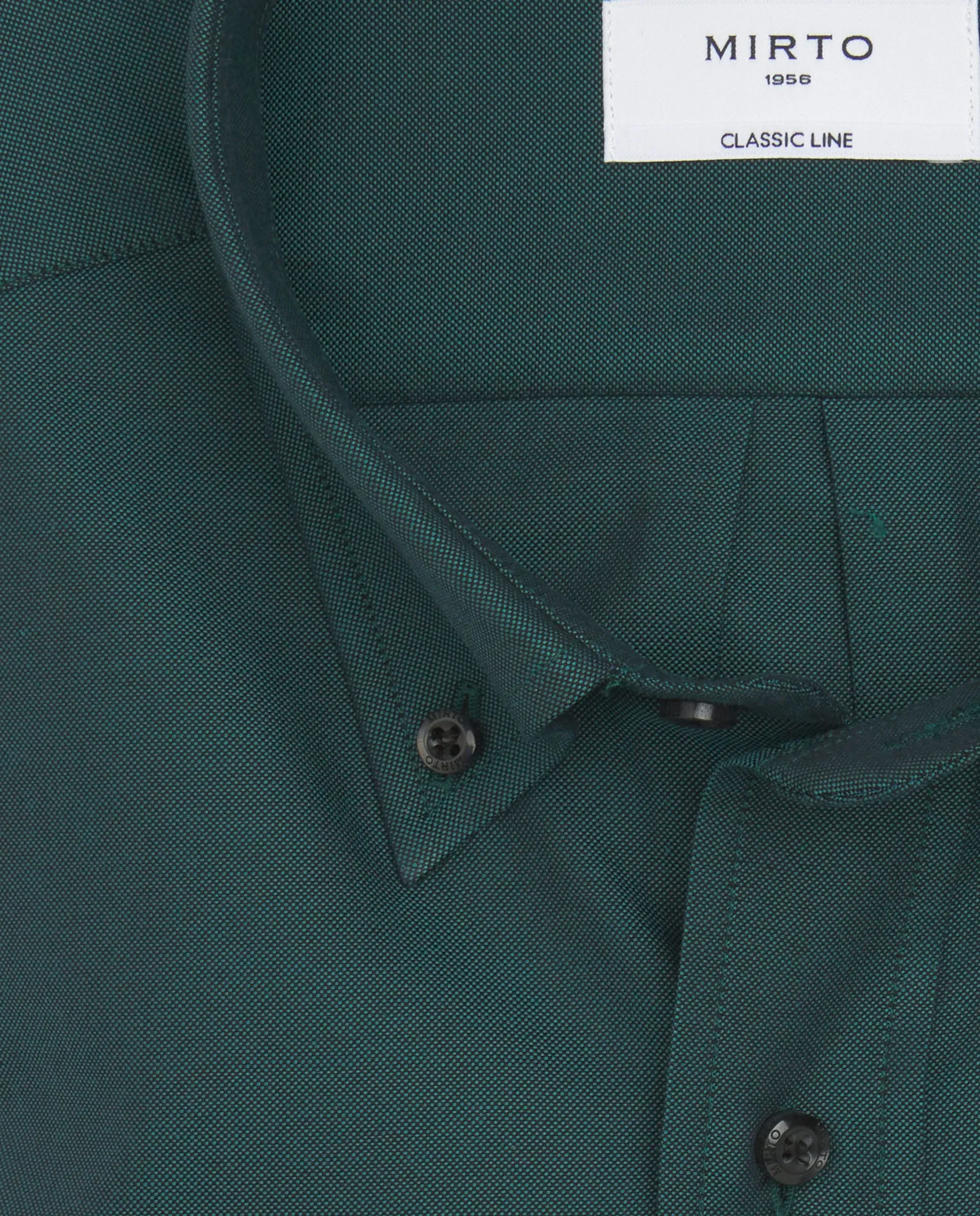 Camisa casual verde de algodón oxford