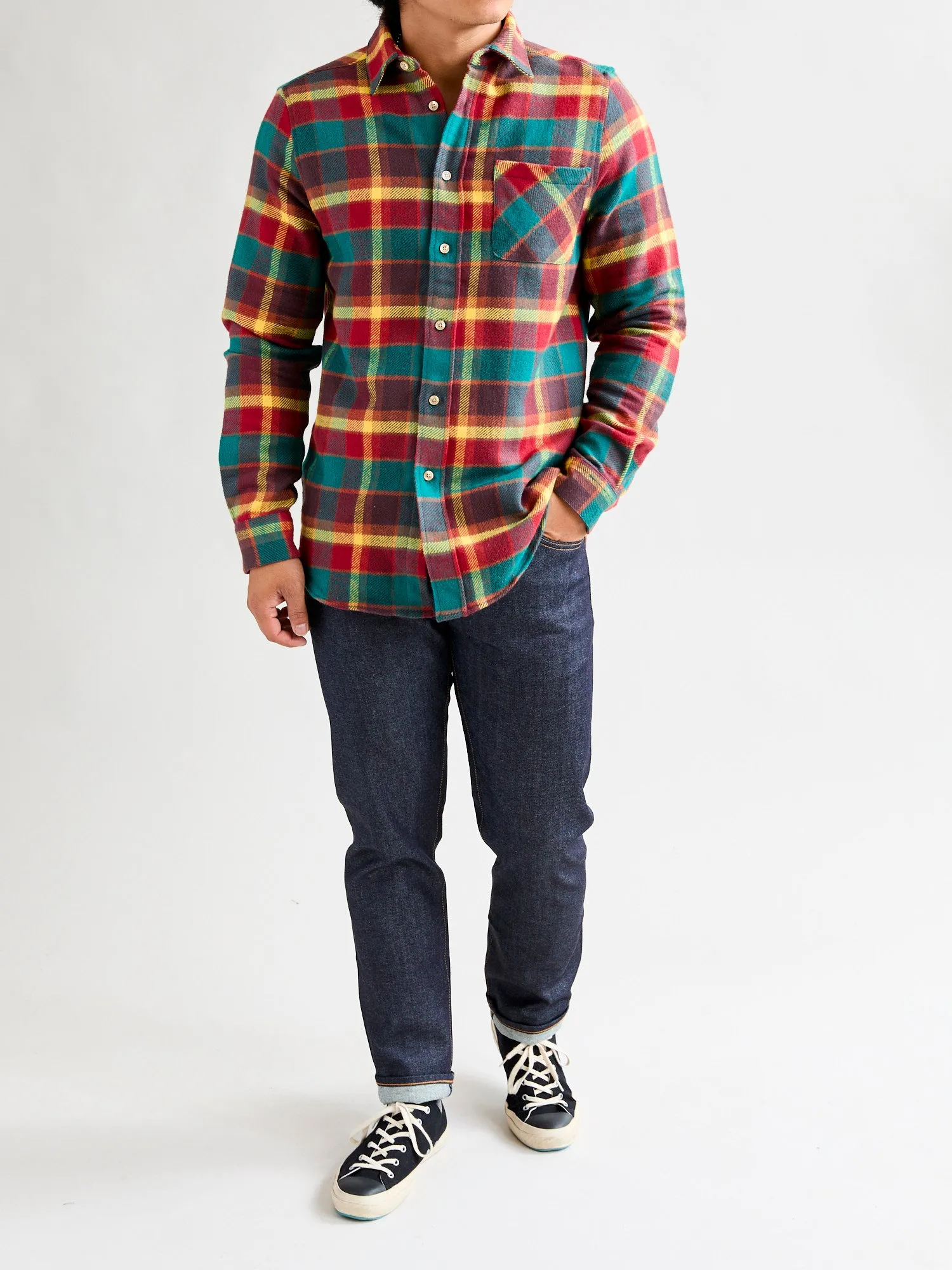 Canto Button-Up Shirt in Red