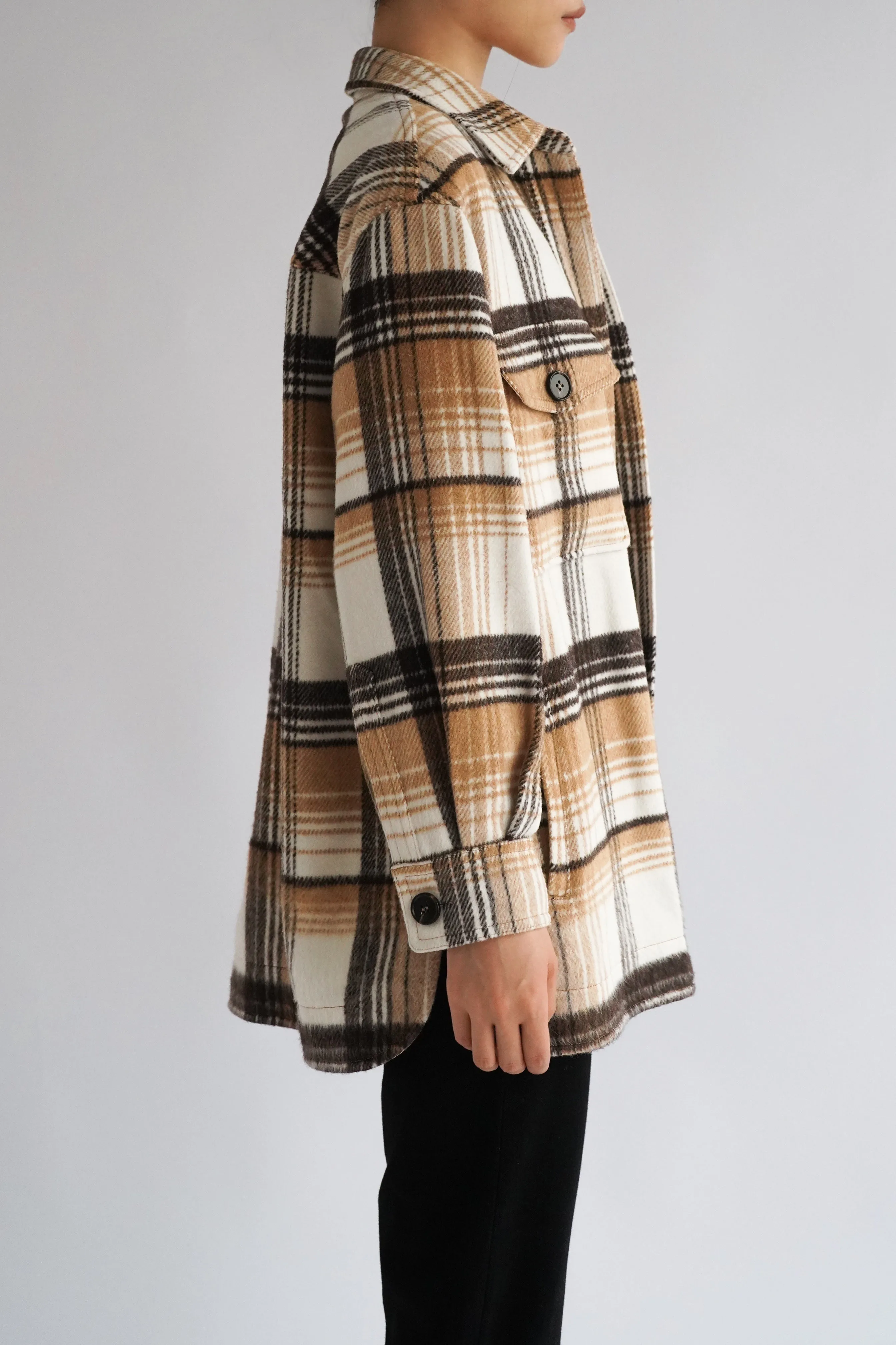 Clarke Wool Blend Flannel Jacket