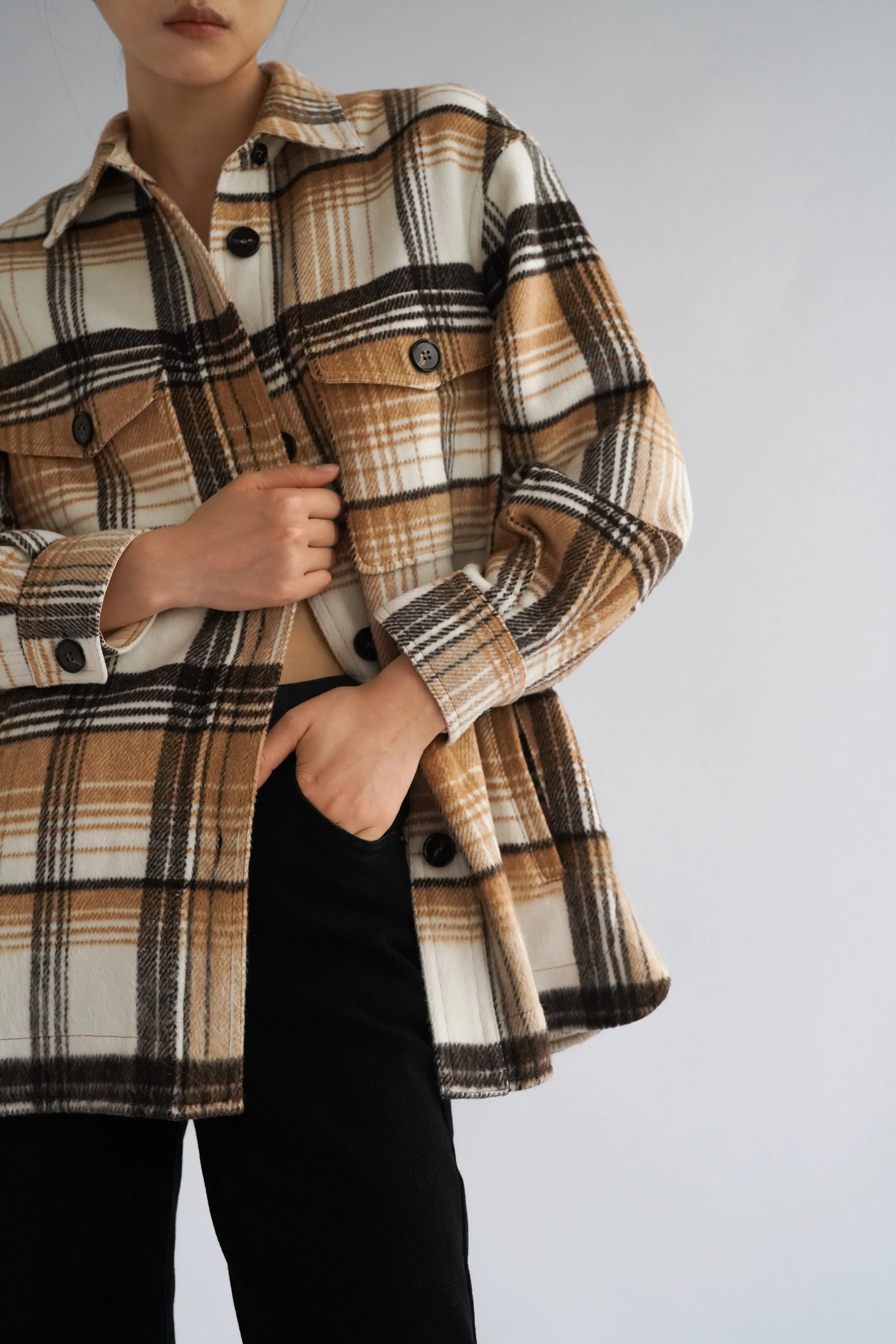 Clarke Wool Blend Flannel Jacket