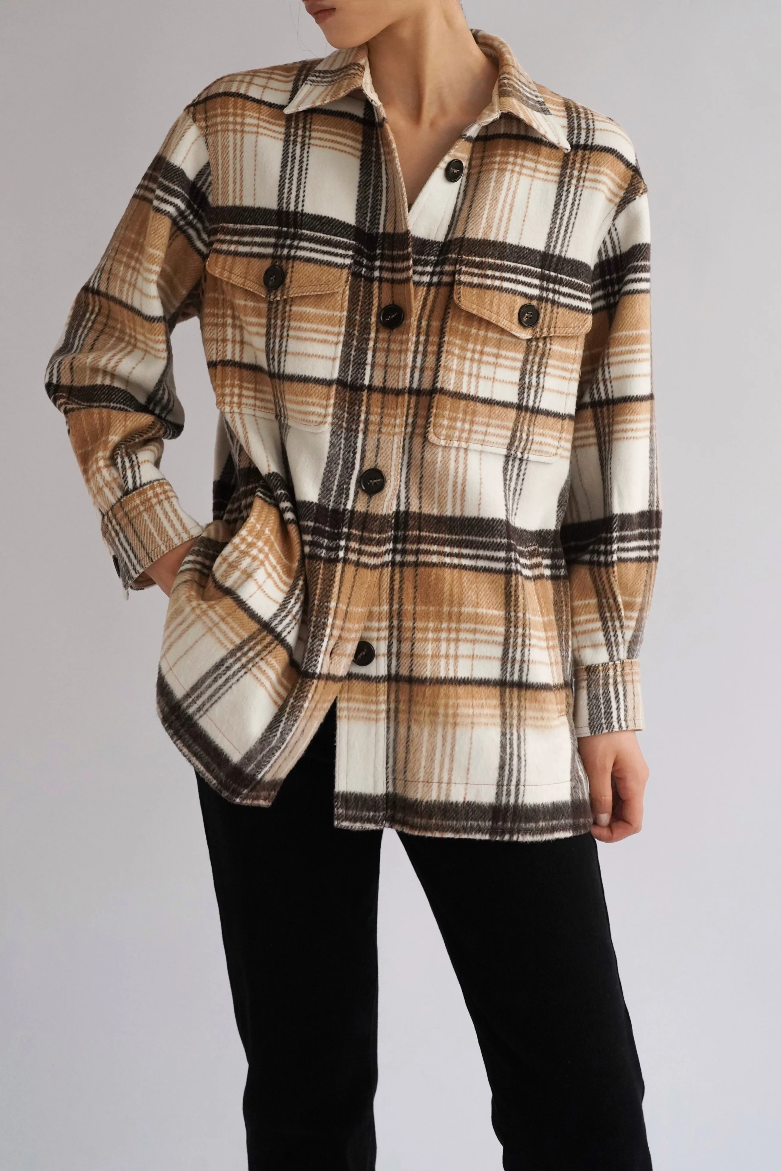 Clarke Wool Blend Flannel Jacket