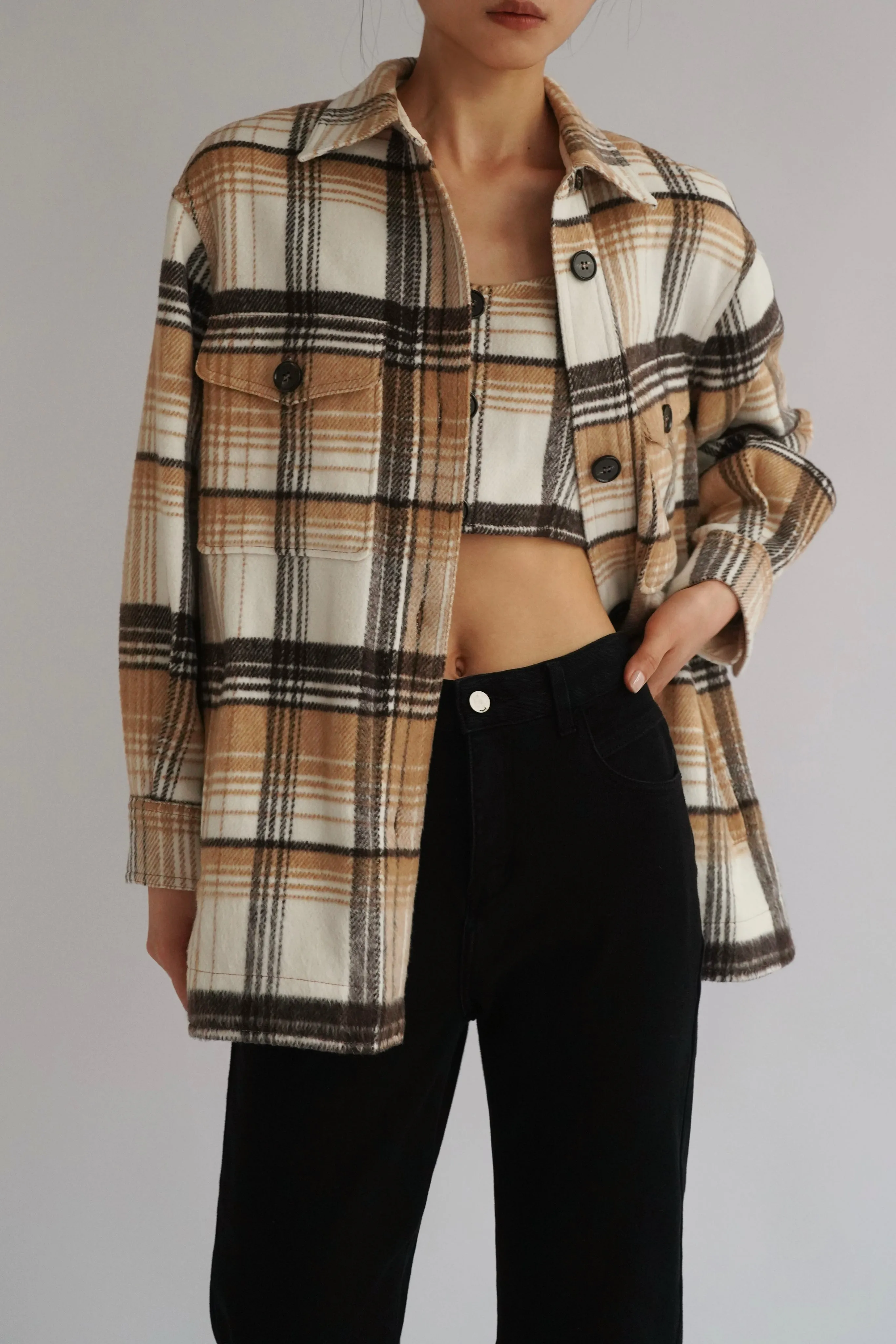 Clarke Wool Blend Flannel Jacket
