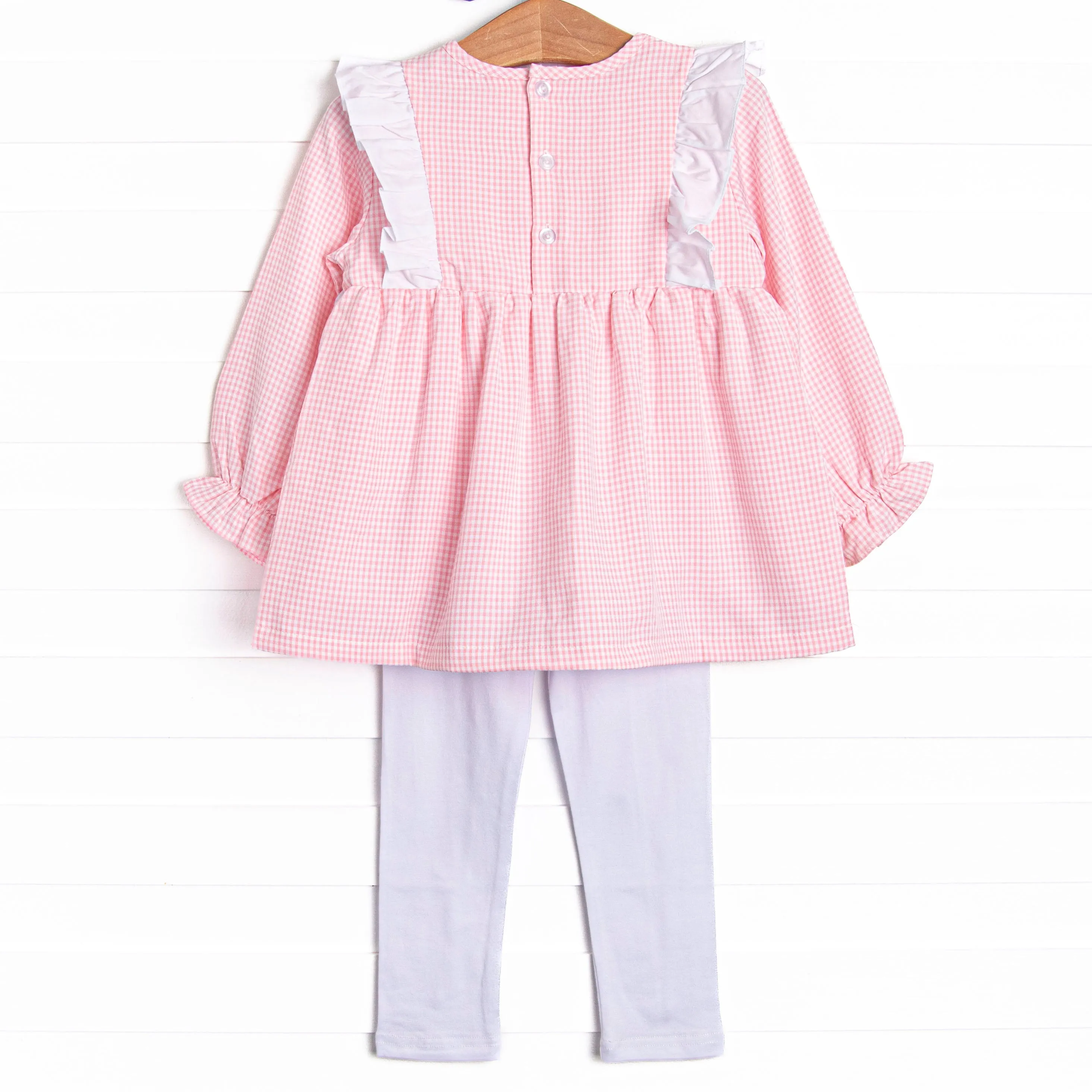 Classic Caroline Legging Set, Pink Gingham