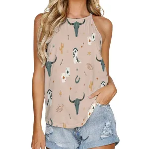 Cow Skull Western Tank Top