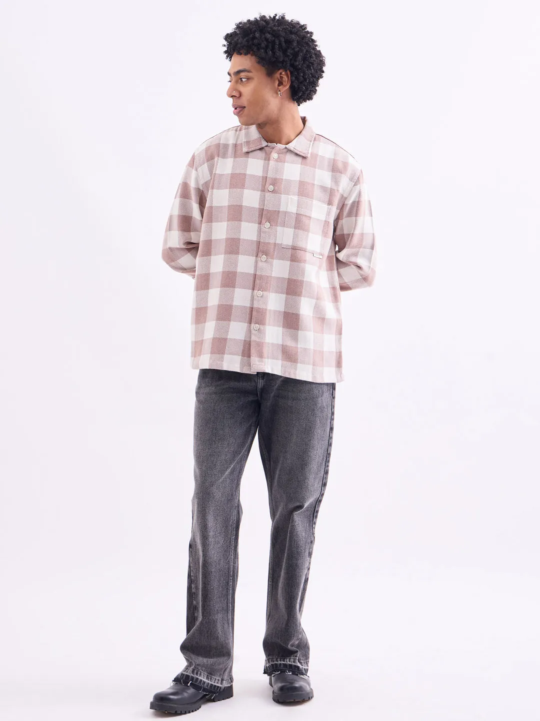 Cream Flannel Overshirt