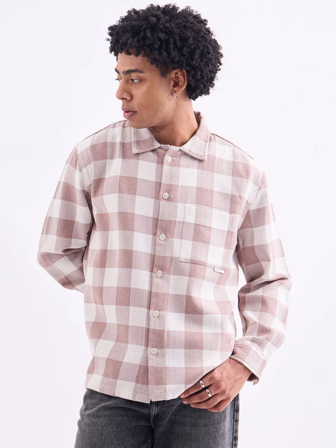 Cream Flannel Overshirt