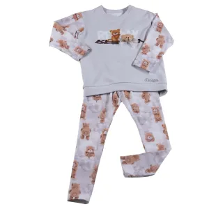 Daga - Where Is The bear Leggings Set- Blue